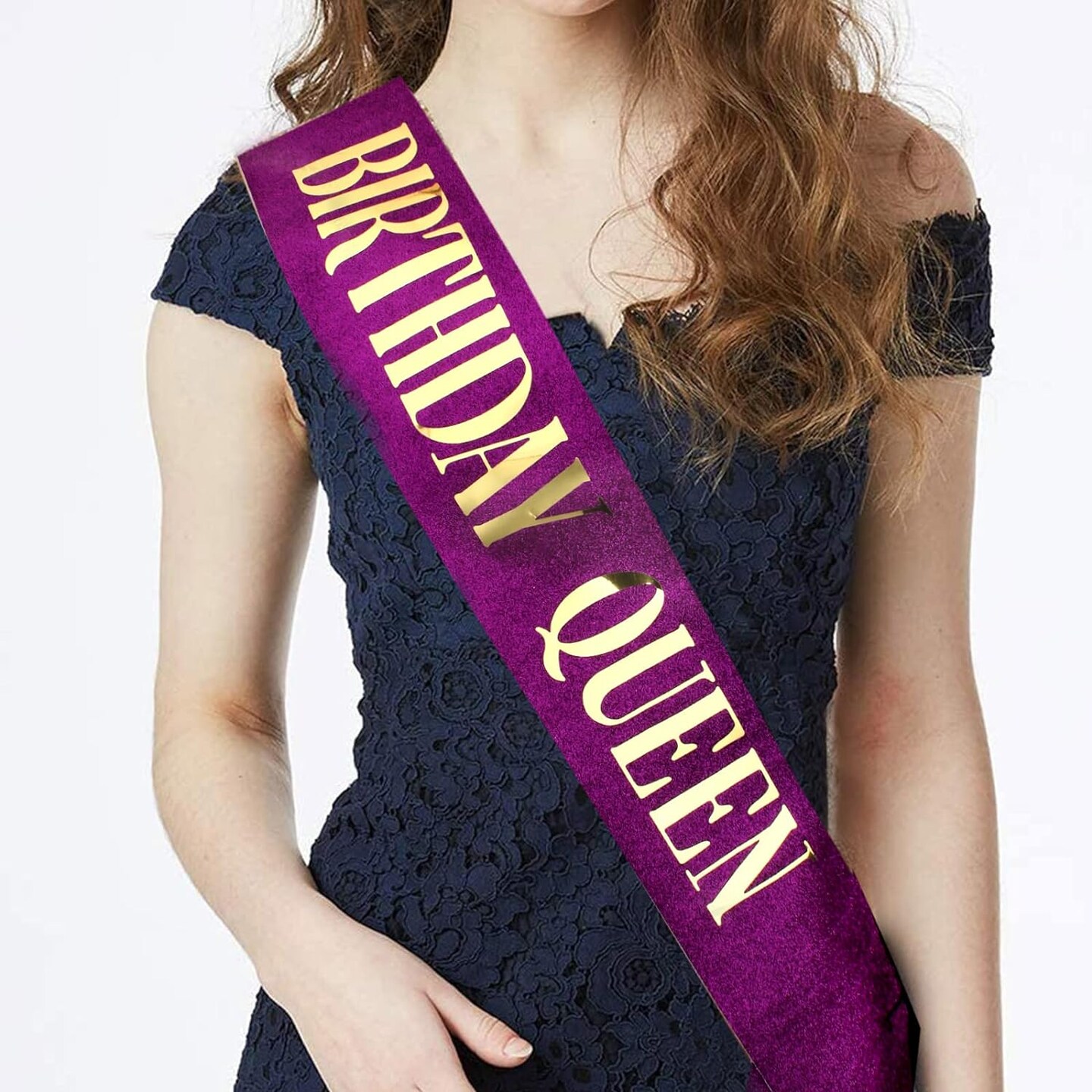 Purple Birthday Sash & Queen Crown Kit, Purple Birthday Decorations, Purple Crown, Purple Tiara, Purple Crowns for Women Girls, Purple Birthday Crown Tiara, Birthday Crown and Sash, Purple