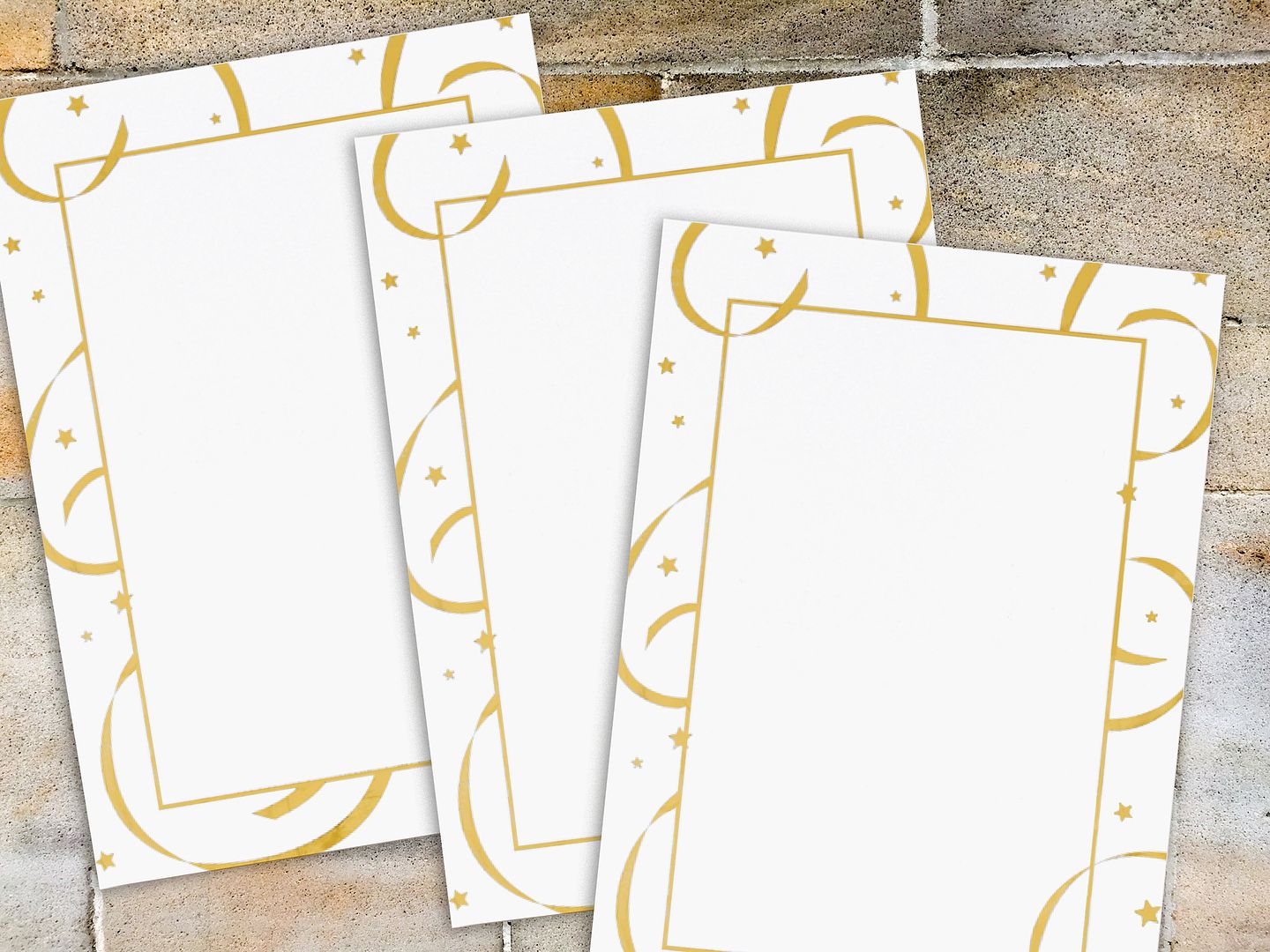 Great Papers! Flat Card Invitation and Envelopes, Silver Foil Stars and Streamers, 5.5" x 7.75", Printer Compatible, 10 Invitations/10 White Envelopes