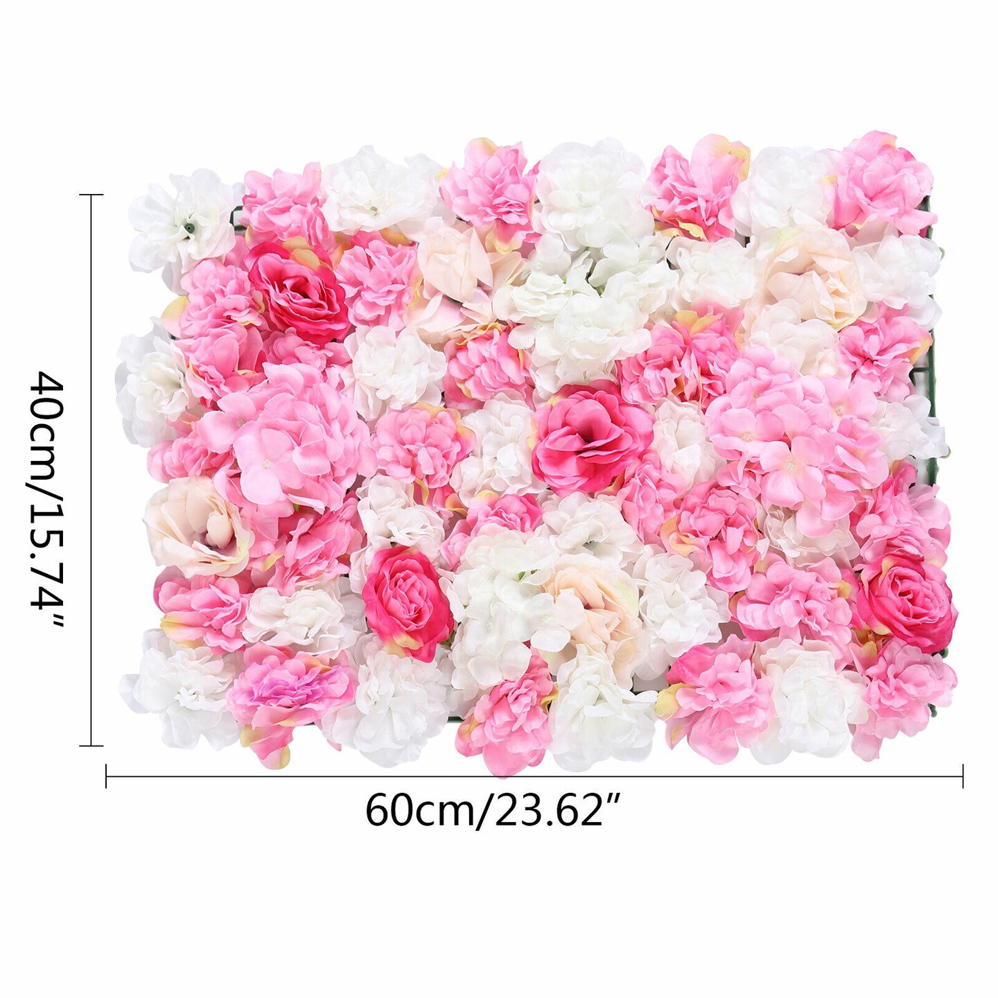 Kitcheniva 8 Pcs Rose Flower Wall Panels Artificial Silk Wedding Decor