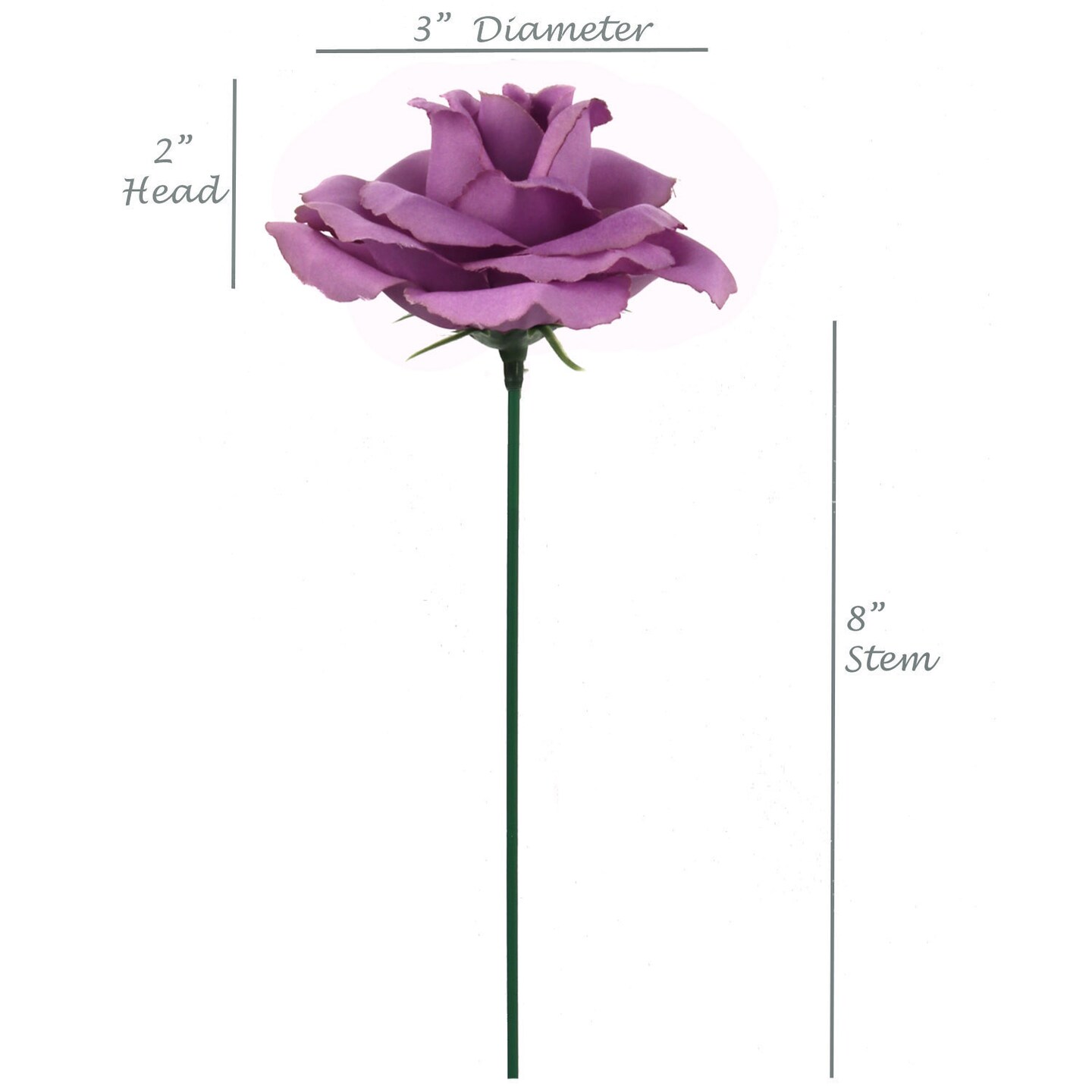 50-Pack: Lush Lilac Rose Picks, 8&#x22; Long, 3&#x22; Wide by Floral Home&#xAE;