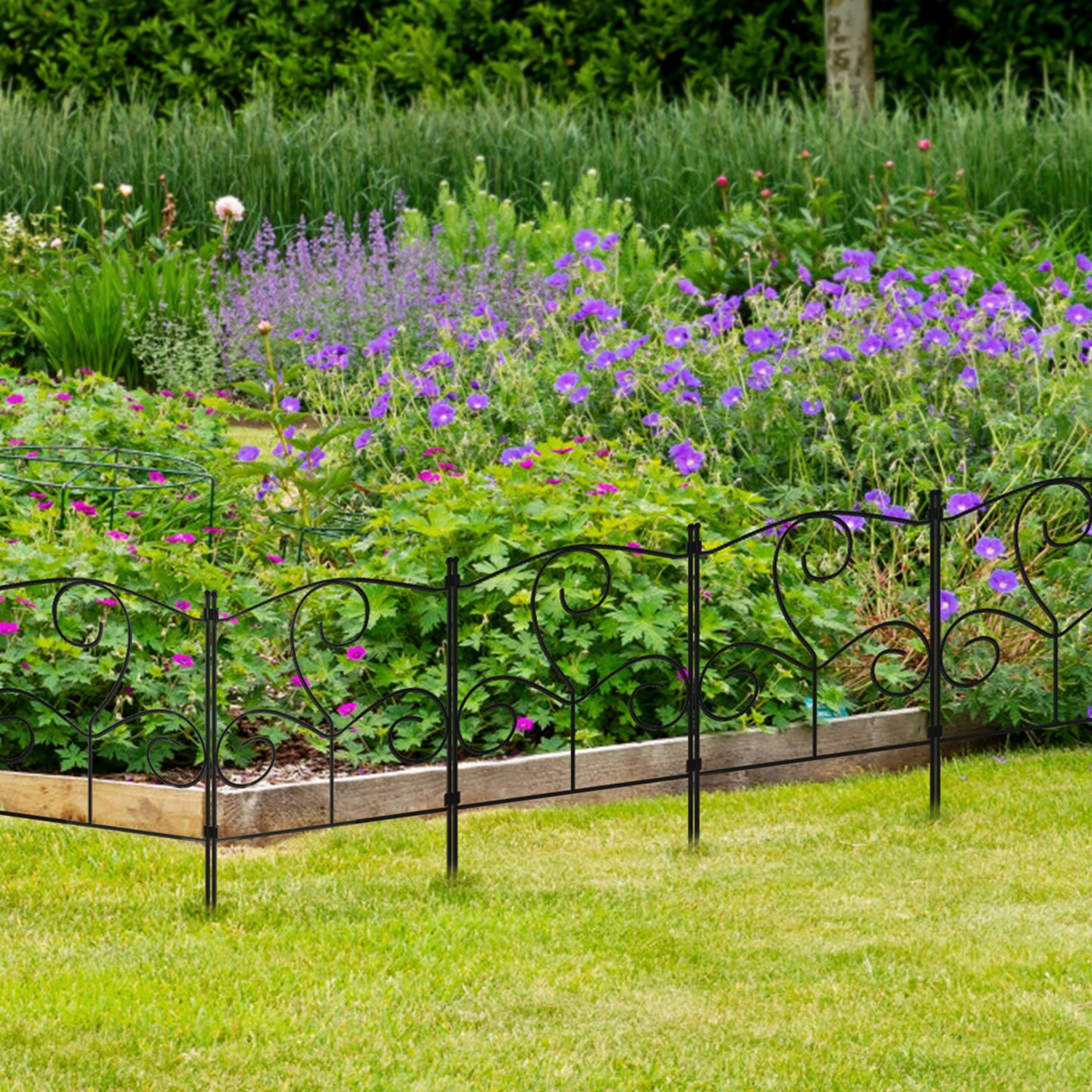 Garden Metal Fence Outdoor Lawn Edging Border Panel Edge Fencing Yard