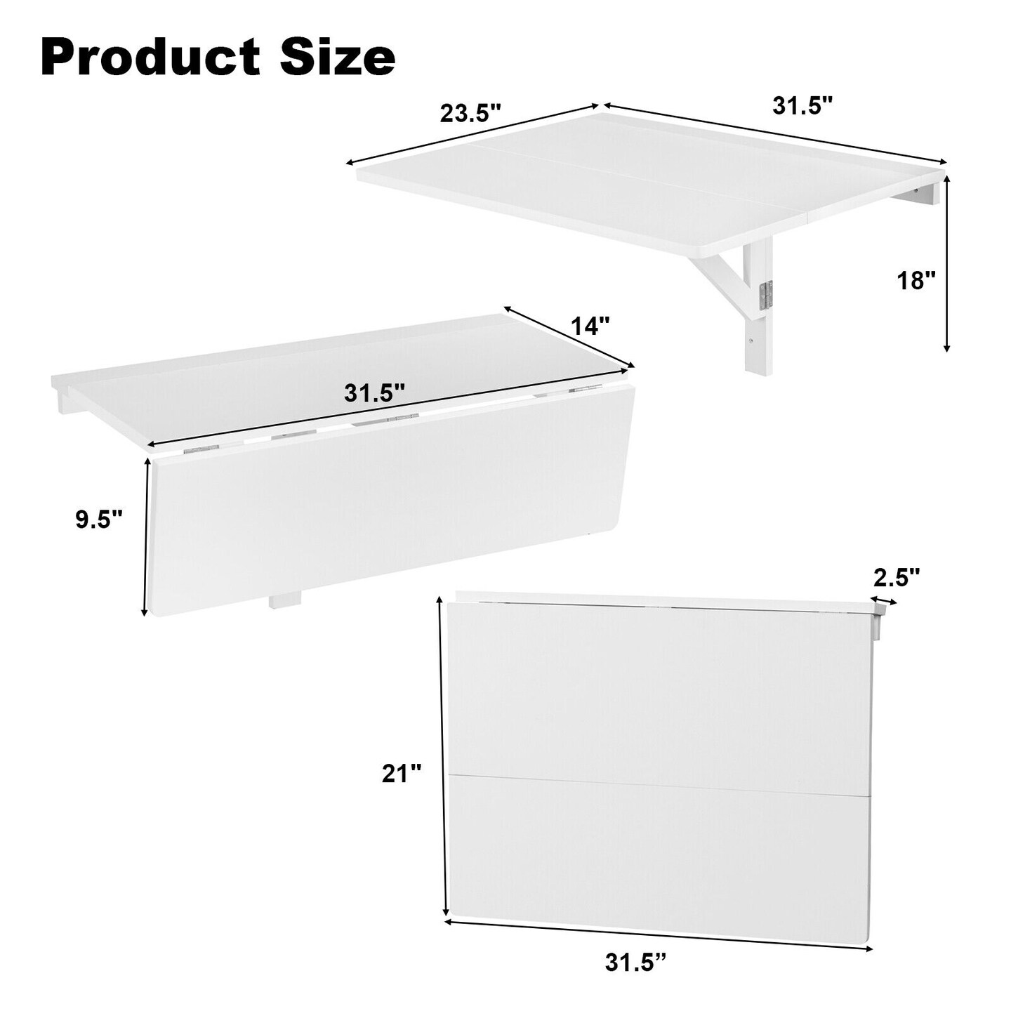Wall Mounted Folding Table for Small Spaces