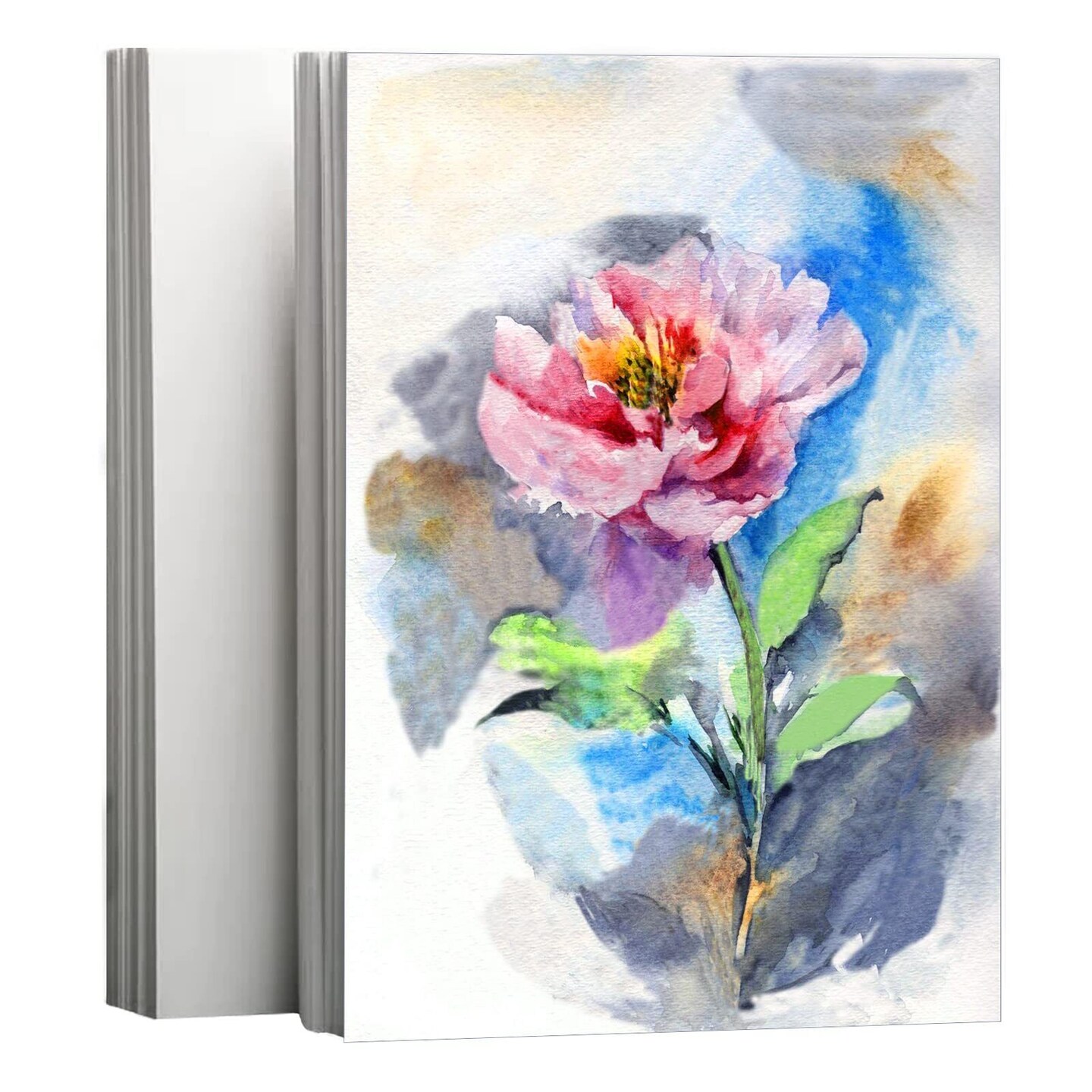 Magecubiku Watercolor Paper 5x7 Inches – 80 Sheets, 140lb/300GSM Cold Press, 100% Cotton For Artists & Students - View #5