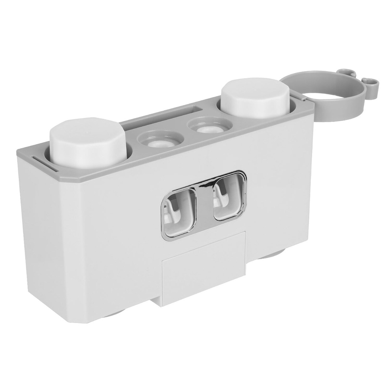 Multifunctional Wall Mount Toothbrush Holder Rack Organizer Automatic Toothpaste Dispenser Squeezer With Magnetic Cups 5