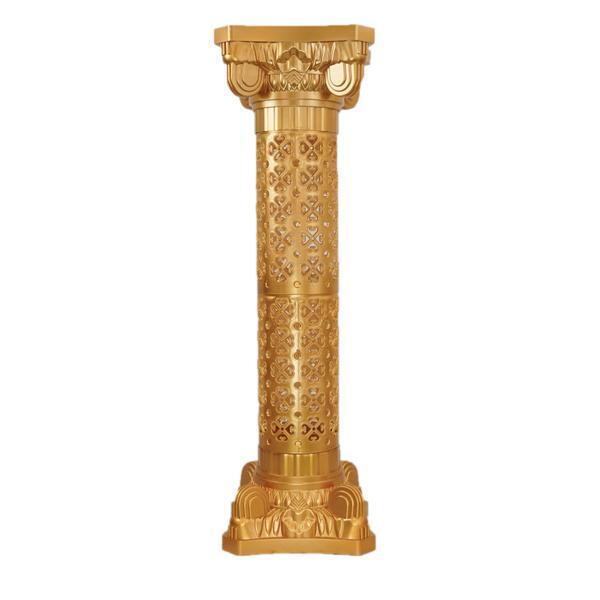 4 Gold 40-Inch ADJUSTABLE Roman Columns PLANT PEDESTAL STANDS