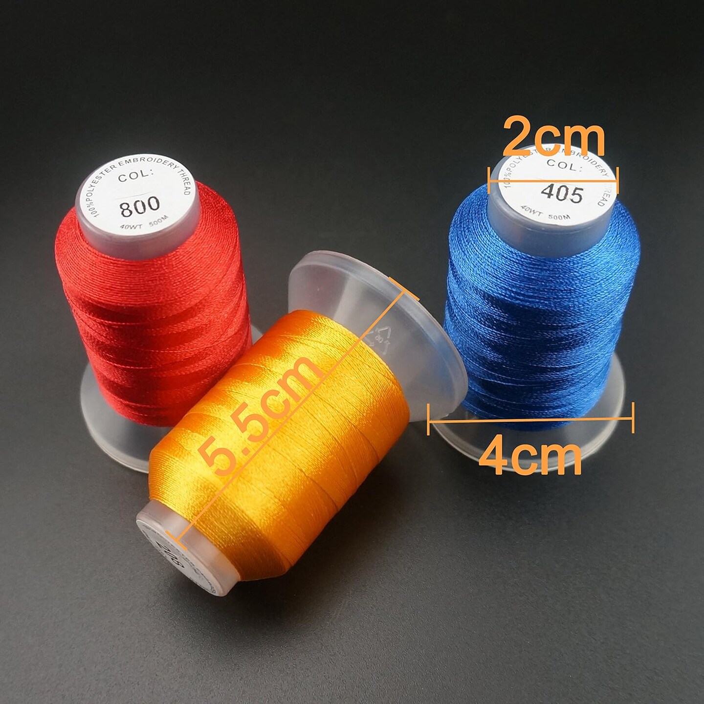 0 Colors 100% Polyester Machine Embroidery Thread 550yd with Thread Nets - Compatible for Home-Based Embroidery Sewing Machine