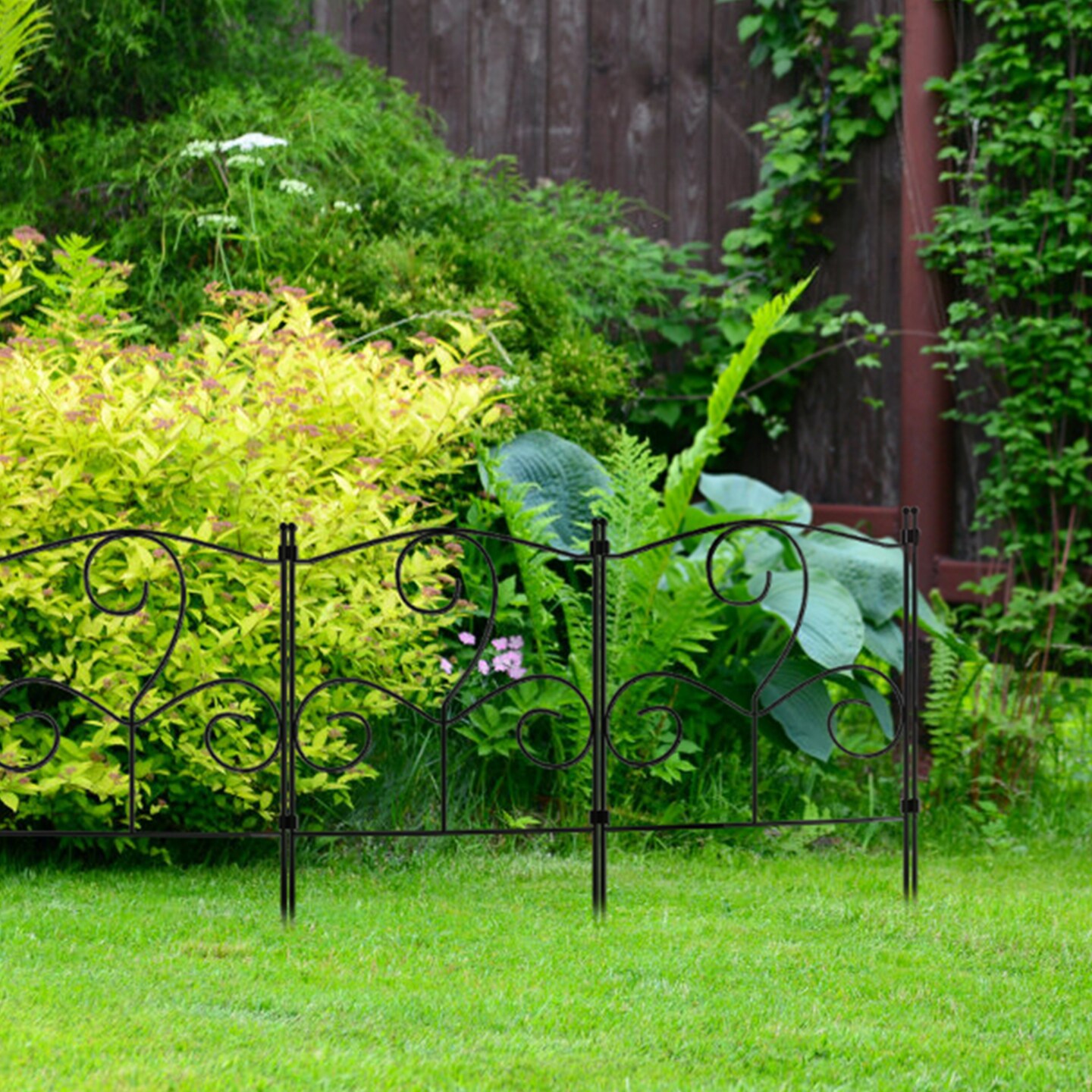 Garden Metal Fence Outdoor Lawn Edging Border Panel Edge Fencing Yard
