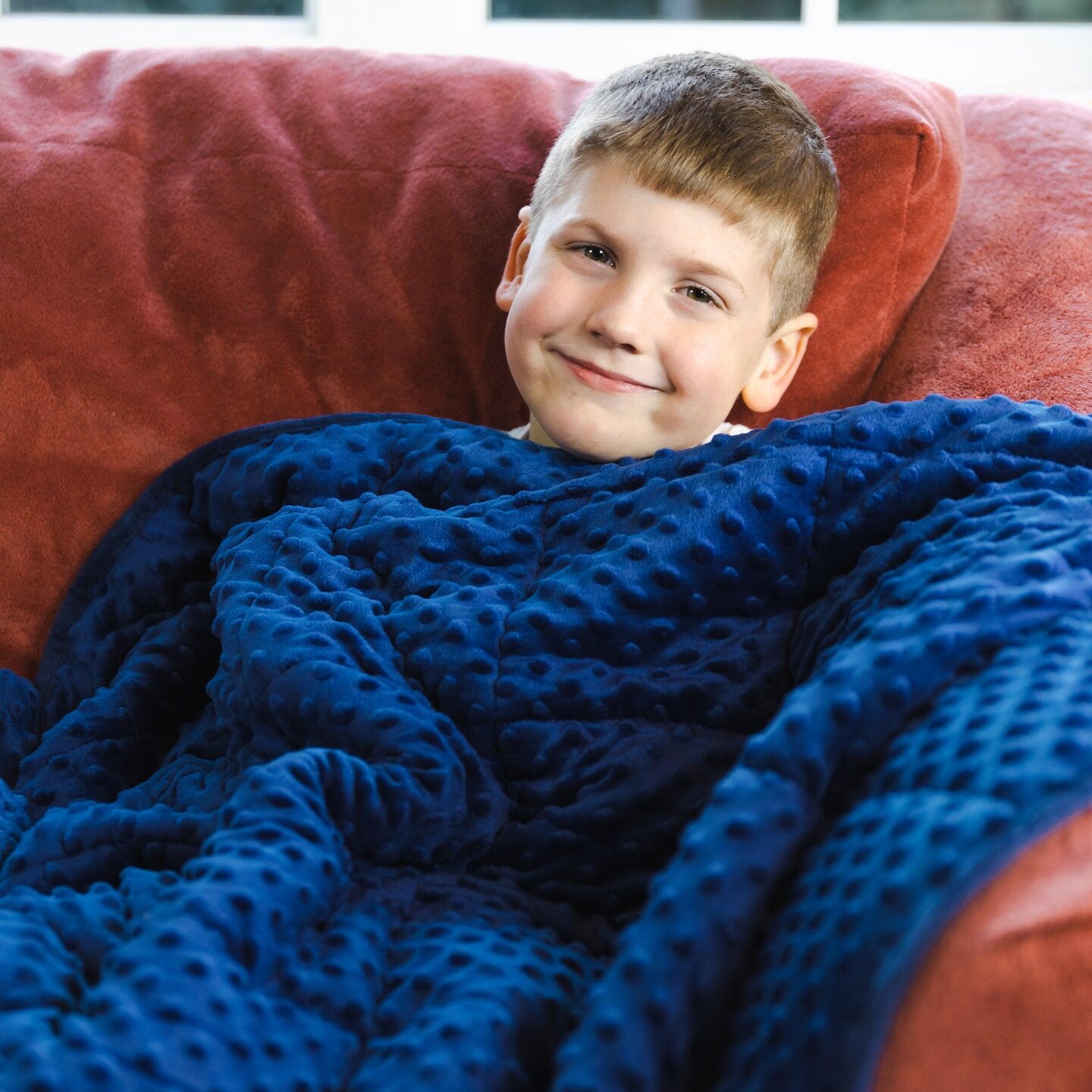 Soft Fleece Weighted 7lb Small Sensory Blanket for Kids, 56&#x22; x 36&#x22;