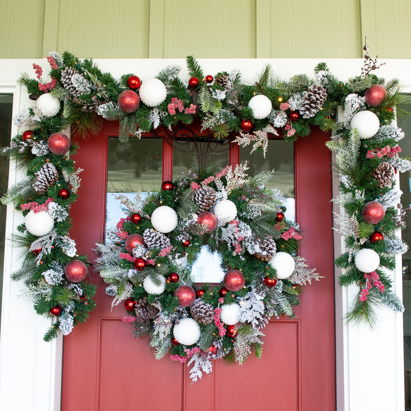9 ft. Artificial Christmas Garland with Lights - Frosted Wonderland