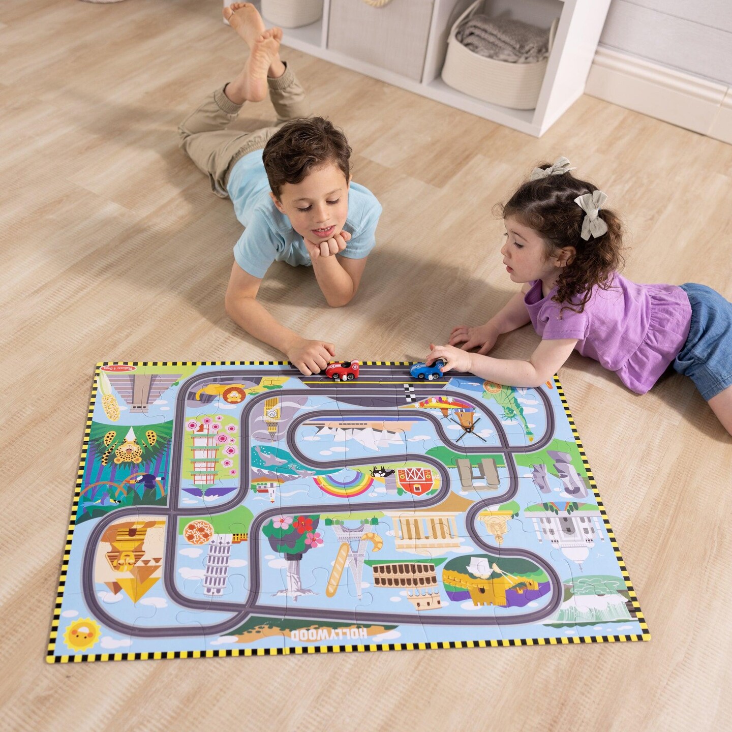 Race Track Floor Puzzle &#x26; Play Set