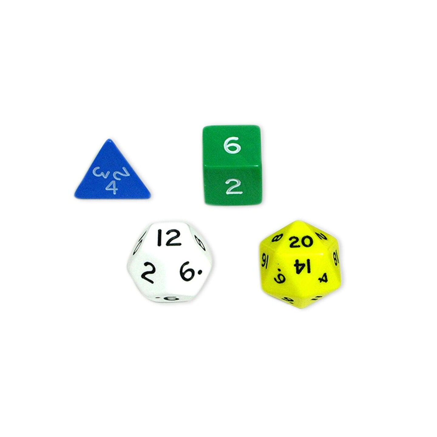 Sampler Set of Opaque Polyhedra Dice, 100 Count