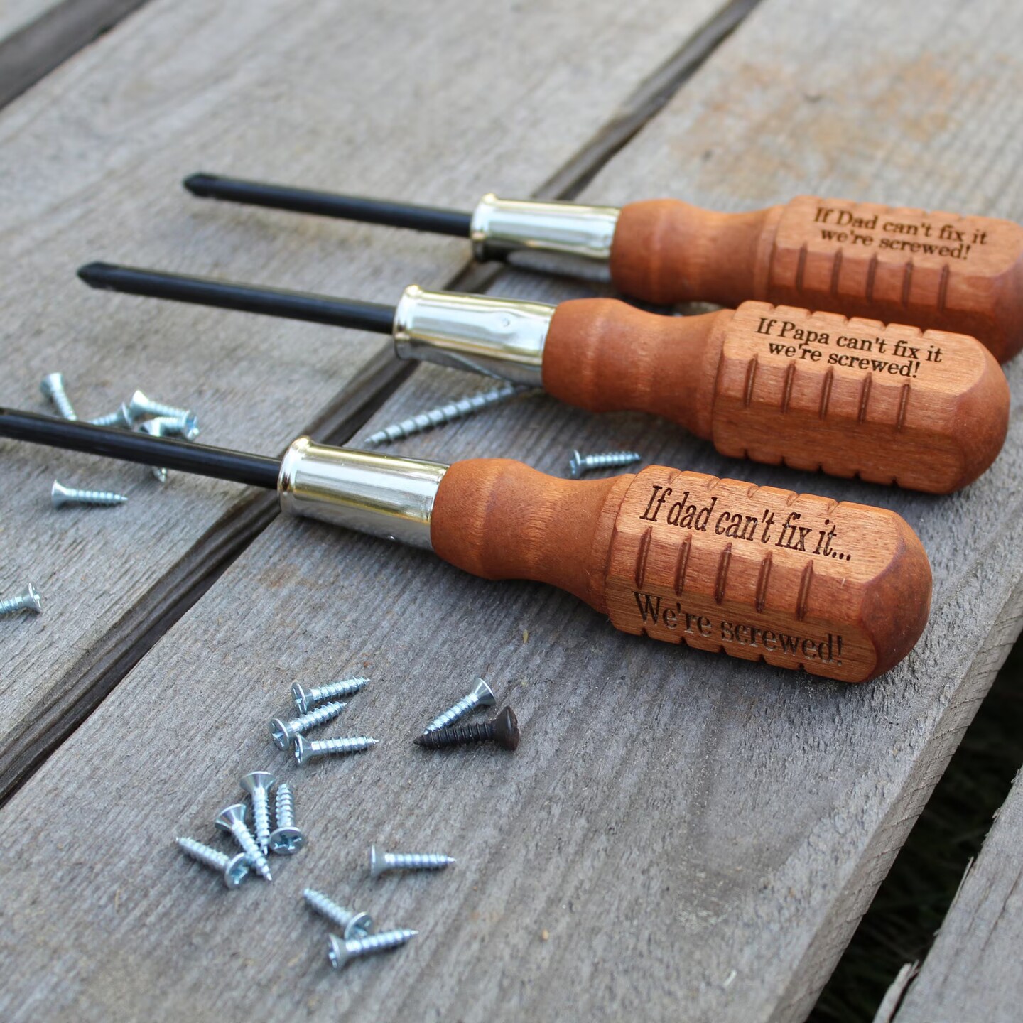Screwdriver - Personalized Father's Day gift for him, gift for dad, Fathers da handyman gift for grandpa from son grandson, Stocking Stuffer 324949525053227008