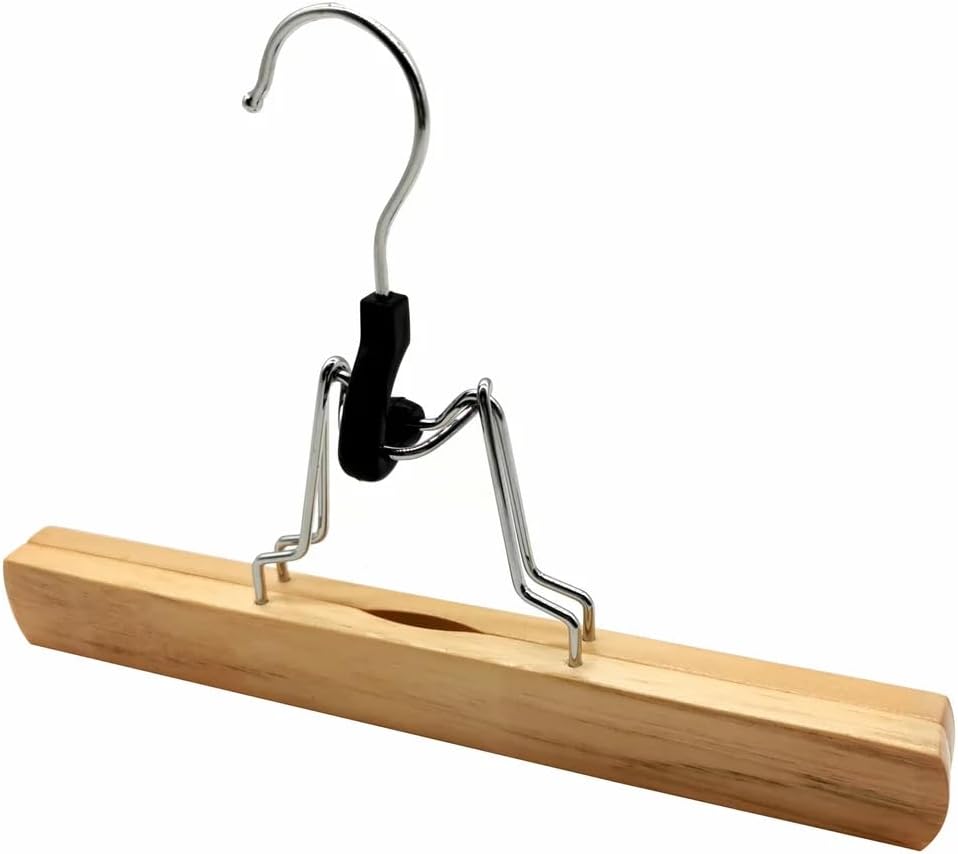 Wooden Pant Hangers - 6 Pack