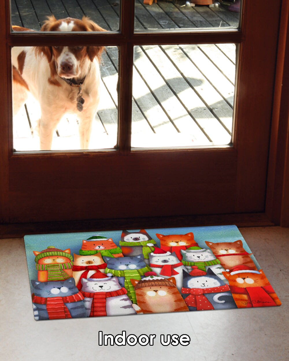 Cat Caroling Door Mat (18 x 30&#x22;)
