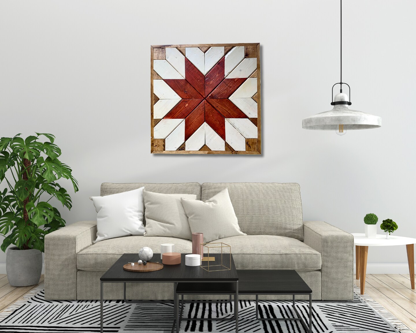 Wooden Barn Quilt - Wood Quilt Wall Art - Modern Farmhouse Wall Decor ...