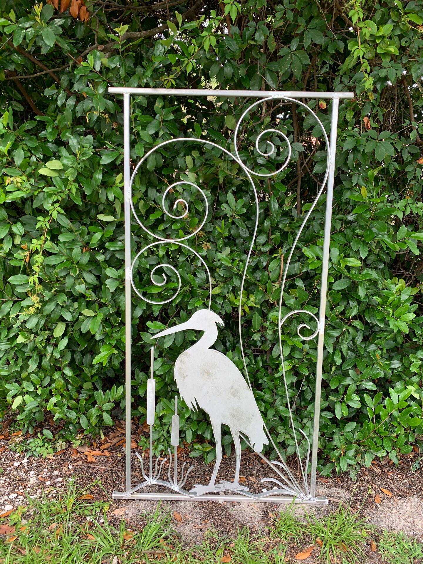Egret in the Cattails, Screen Door Grille, Coastal Living, Handcrafted, Metal, Multiple Colors, Protect, Beautify, Easy Install, Aluminum product 4