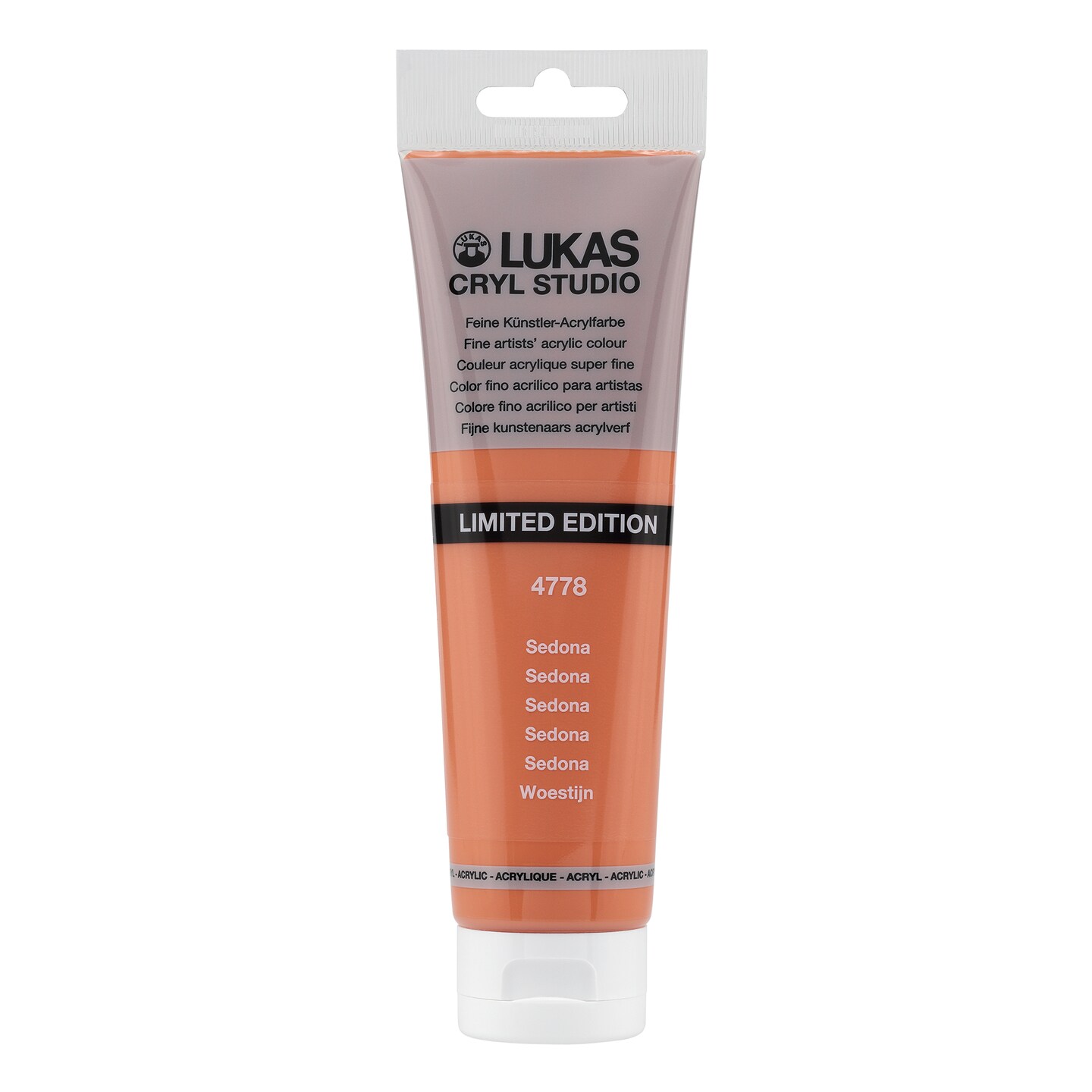 Lukas CRYL Studio Artist Acrylic Paint, Sedona, 125 ml Tube - High Pigment Acrylic Paints for Canvas Painting, Large Scale Works - Medium-Viscosity, Water-Mixable, Fast Drying