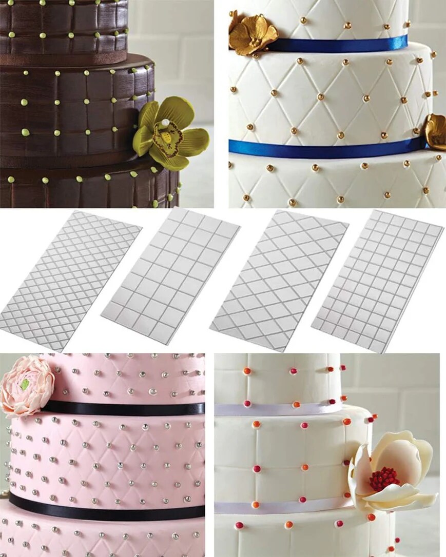 CK Products Icing Impression Mat Diamond &#x26; Square Assortment 4 pk