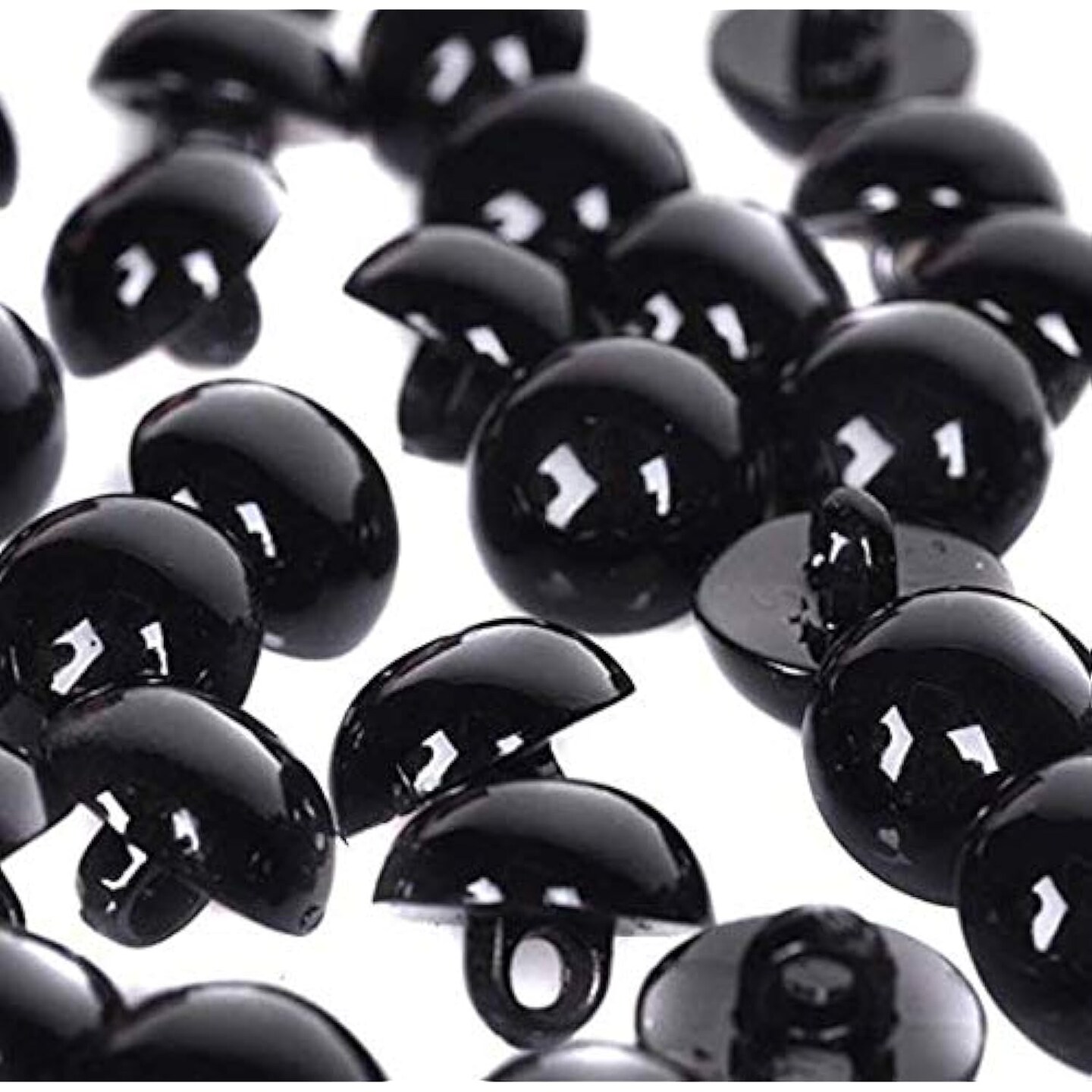 100PCS 10mm DIY Black Plastic Solid Safety Eyes Sewing Crafting Eyes Buttons for Bear Doll Puppet Plush Animal Toy