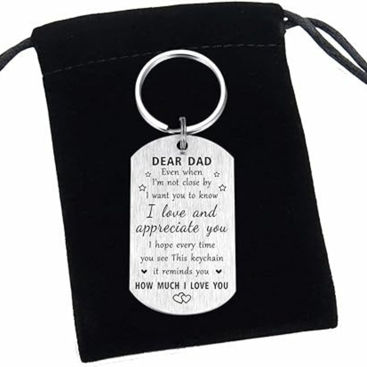 Metal Keychain with Meaningful Message for Father&#x27;s Day Gift