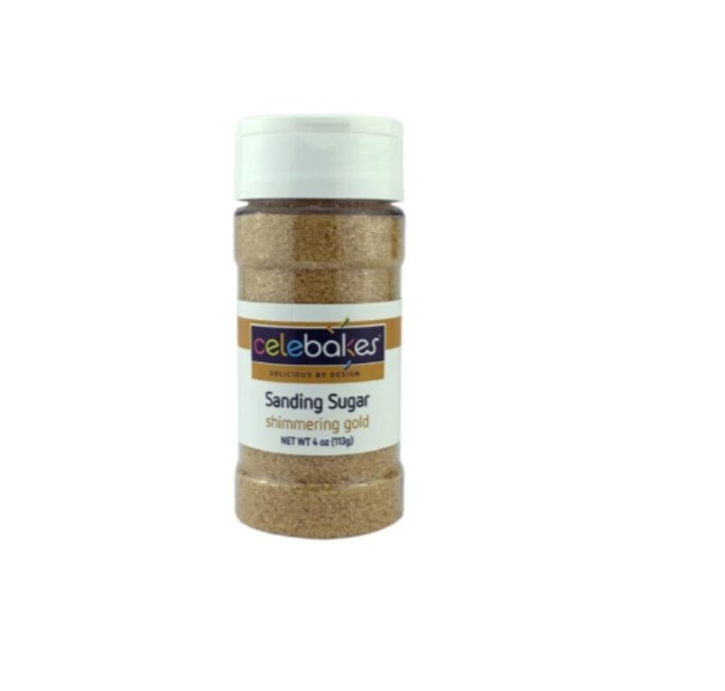 Celebakes Shimmering Gold Sanding Sugar, 4 oz.