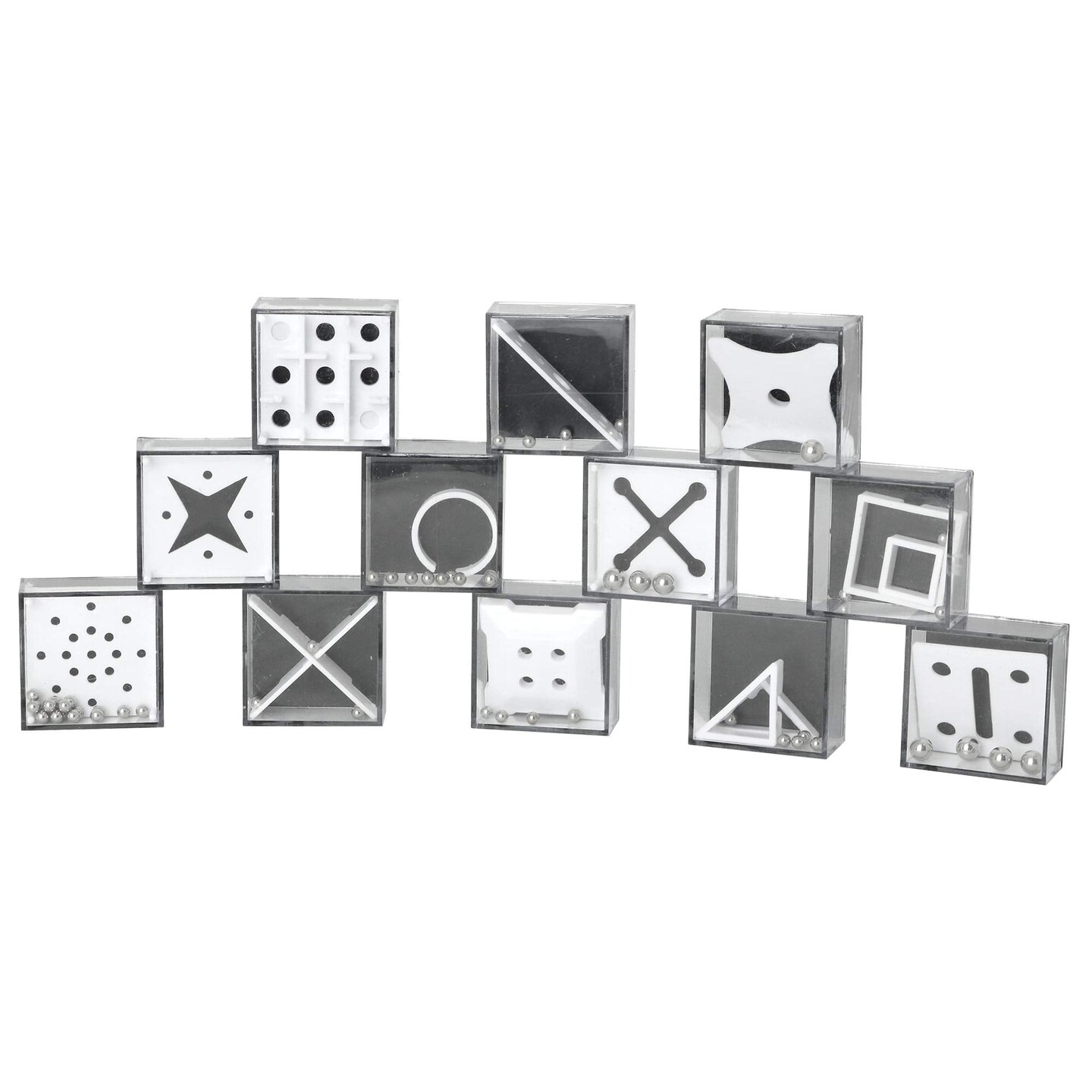 Balance IQ Party Favor Games - Cube Puzzle Stocking Stuffers for Kids and Adults - 12 Puzzles