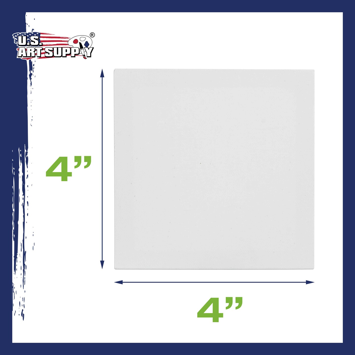 Mini Stretched Canvas 4&#x22; x 4&#x22; Squares White 24-Pack