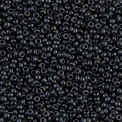 Miyuki 11 Round Seed Bead, 11-2010, Matte Metallic Charcoal, 13 grams