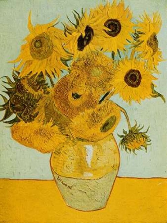 SUNFLOWERS - Pastel and watercolor drawing on paper, original gift, gold  color, yellow , home interior, living room art, van Gogh, orange flowers,  impressionism, solar. Painting by Tatsiana Ilyina | Saatchi Art