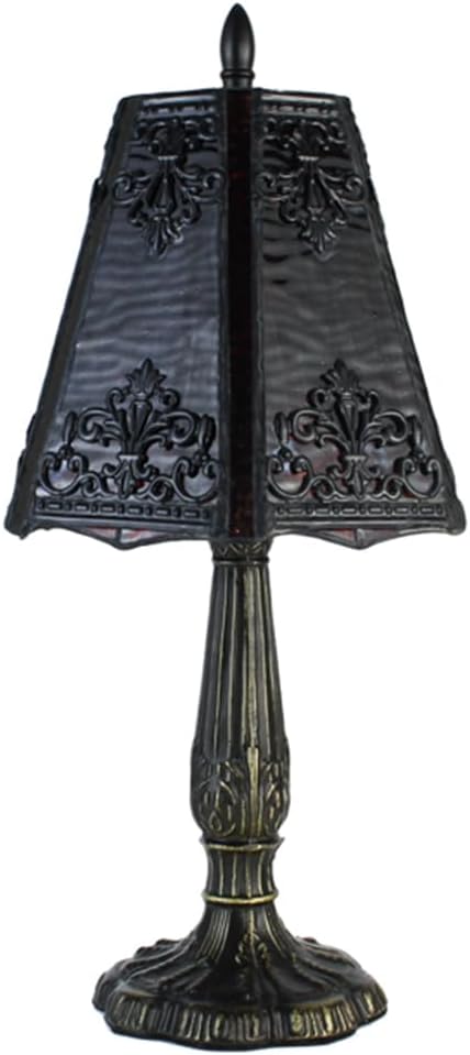 Gothic Boudoir Tiffany Stained Glass Shade & Lamp Base - Perfect for a Living Room, Bedroom, Office, & More