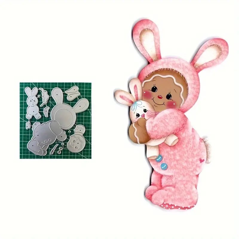 Designer Metal Easter Bunny Cutting Dies 12 Piece Set