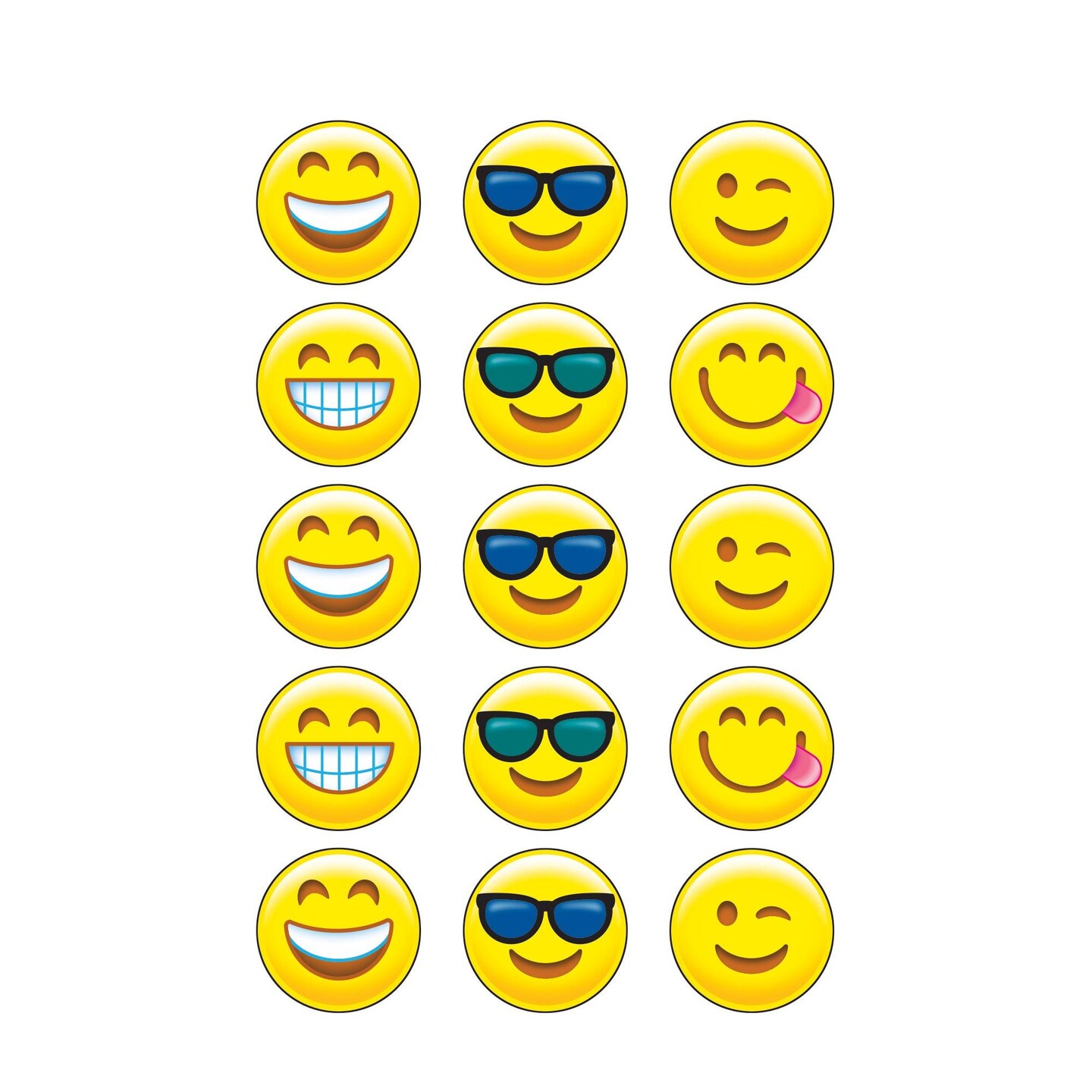 Emotion Icon Cheer/Orange Stinky Stickers&#xAE;, 60 Per Pack, 6 Packs