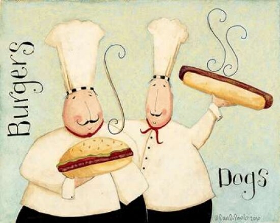 Burgers Dogs Poster Print by Dan DiPaolo - Item # VARPDXDDPRC390