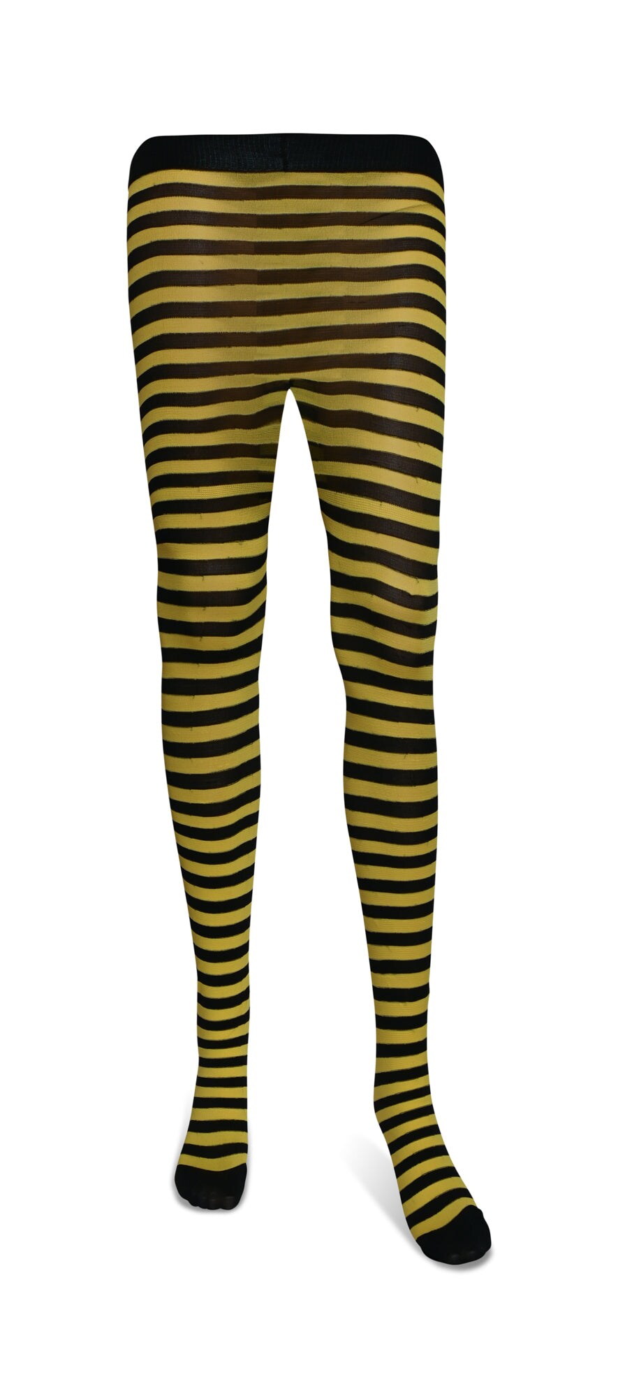 Black and Yellow Tights - Striped Nylon Bumble Bee Stretch