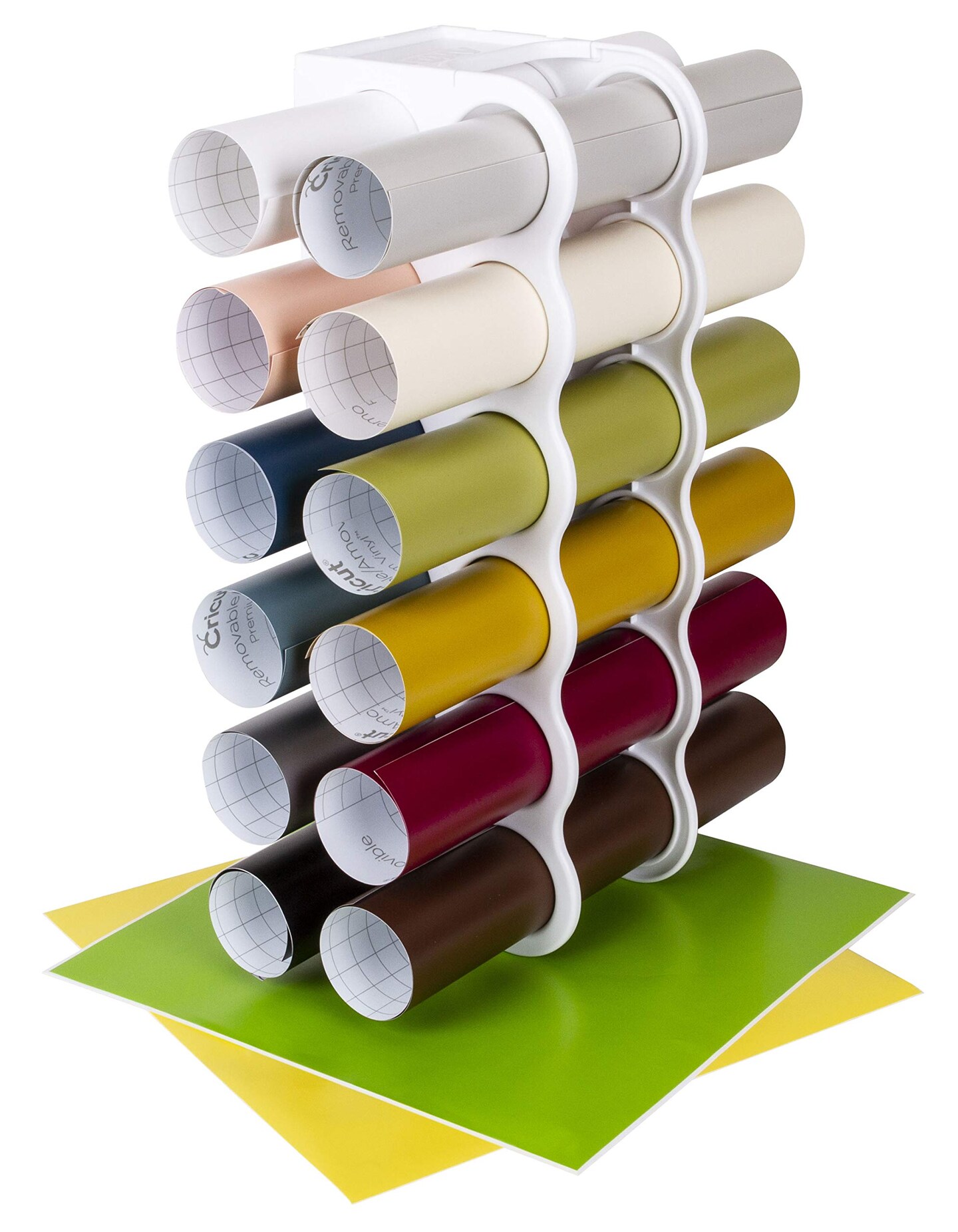 6864AS Vinyl Storage Rack, Stores 12 Vinyl Rolls, White