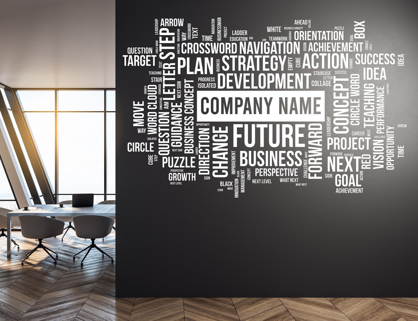 Office Motivational Decal, Custom Wall Decal with Motivational Words