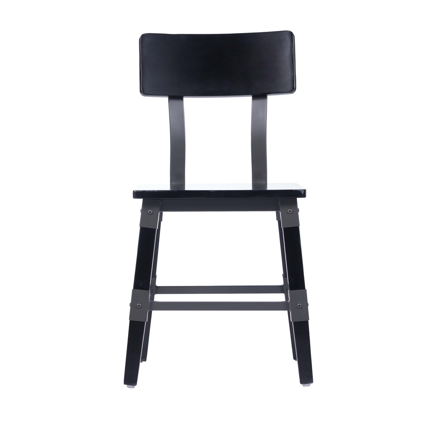 Merrick Lane Breton Dining Chairs with Steel Supports and Footrest - Set Of 2