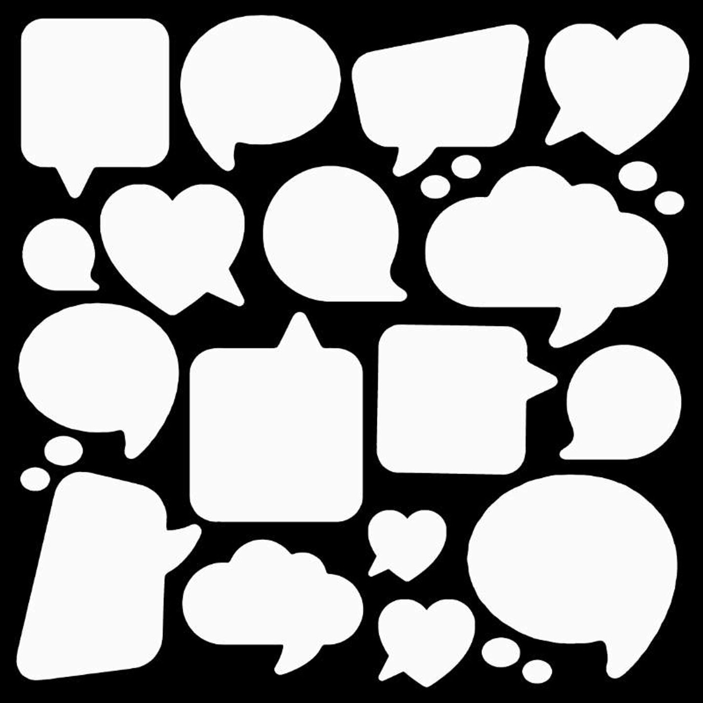 Woodware Craft Collection Woodware Speech Bubbles 6 in x 6 in Stencil