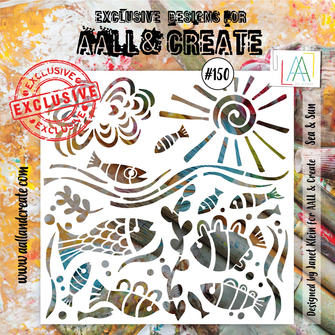 AALL and Create  Stencil - 150 - Sea &#x26; Sun