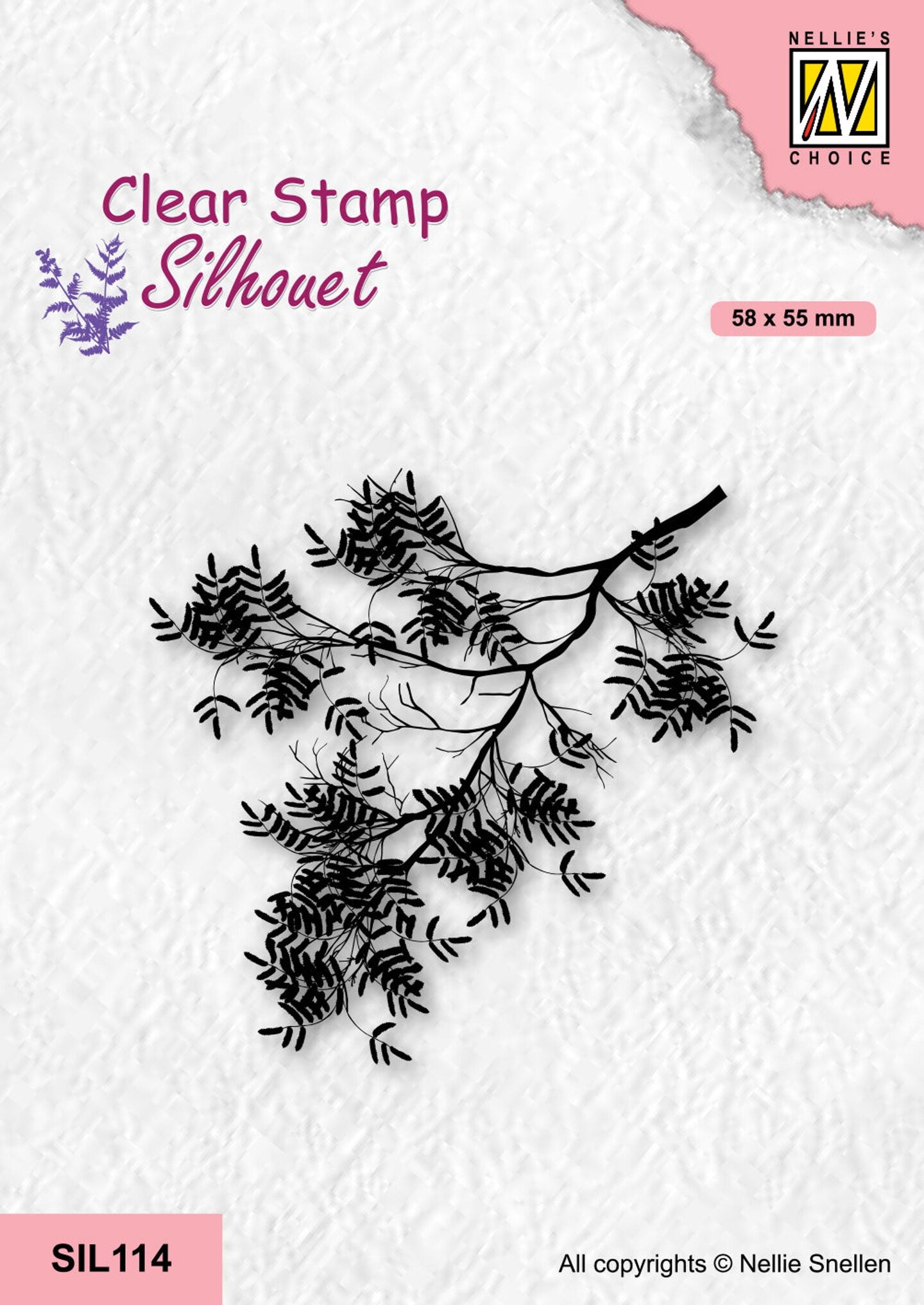 Nellie&#x27;s Choice  Clear Stamp Silhouette - Acacia Branch