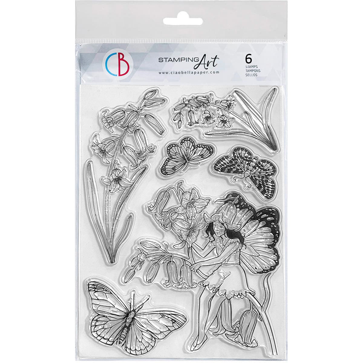 Ciao Bella  Clear Stamp Set 6&#x22;x8&#x22; Fairy Of Happiness