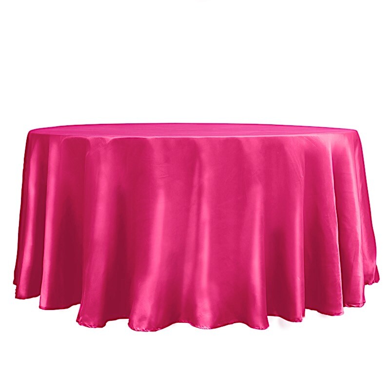 120-Inch ROUND SATIN TABLECLOTH