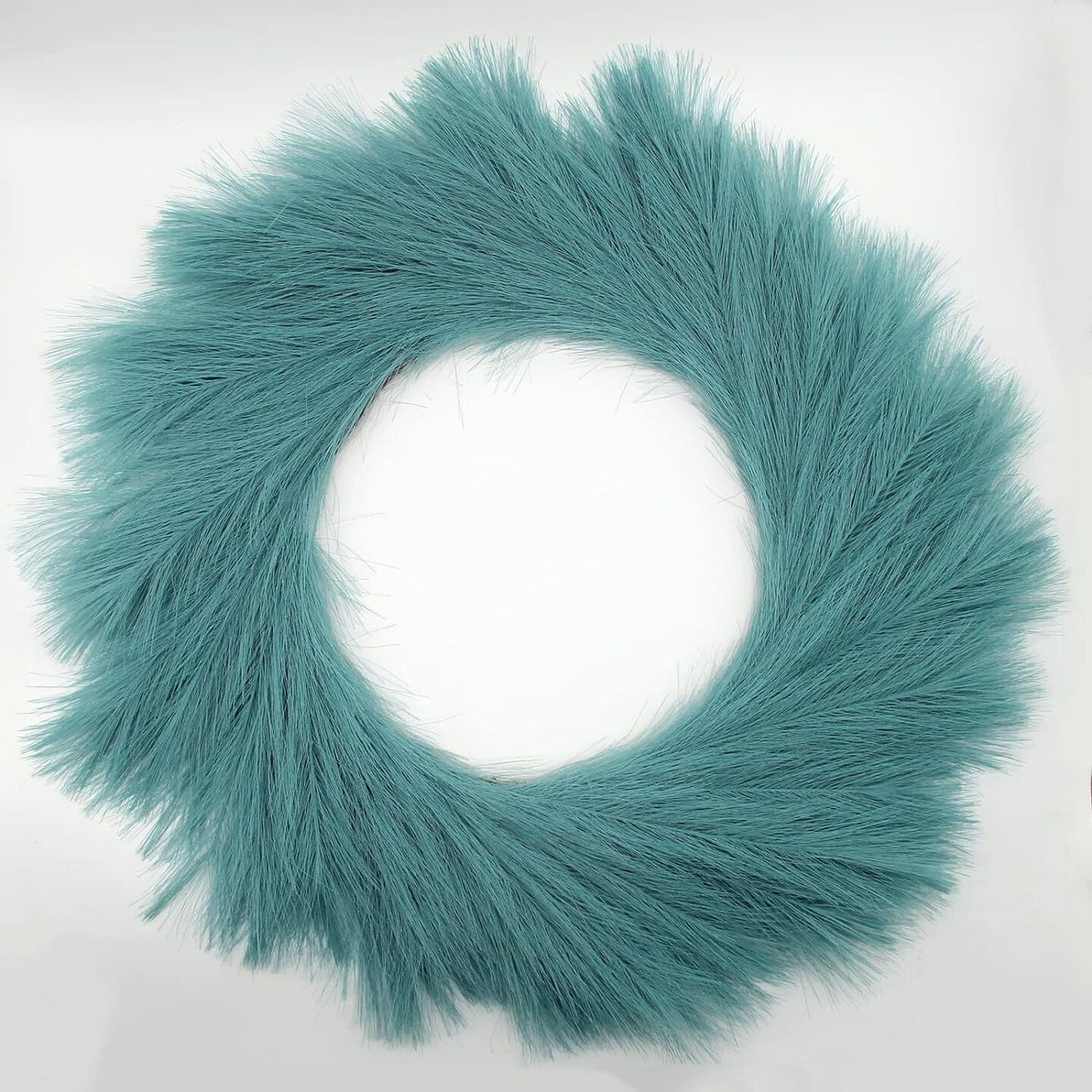 Celebrate the Season with Our 26&#x22; Faux Boho Pampas Grass Wreath: A Festive Front Door Statement Piece