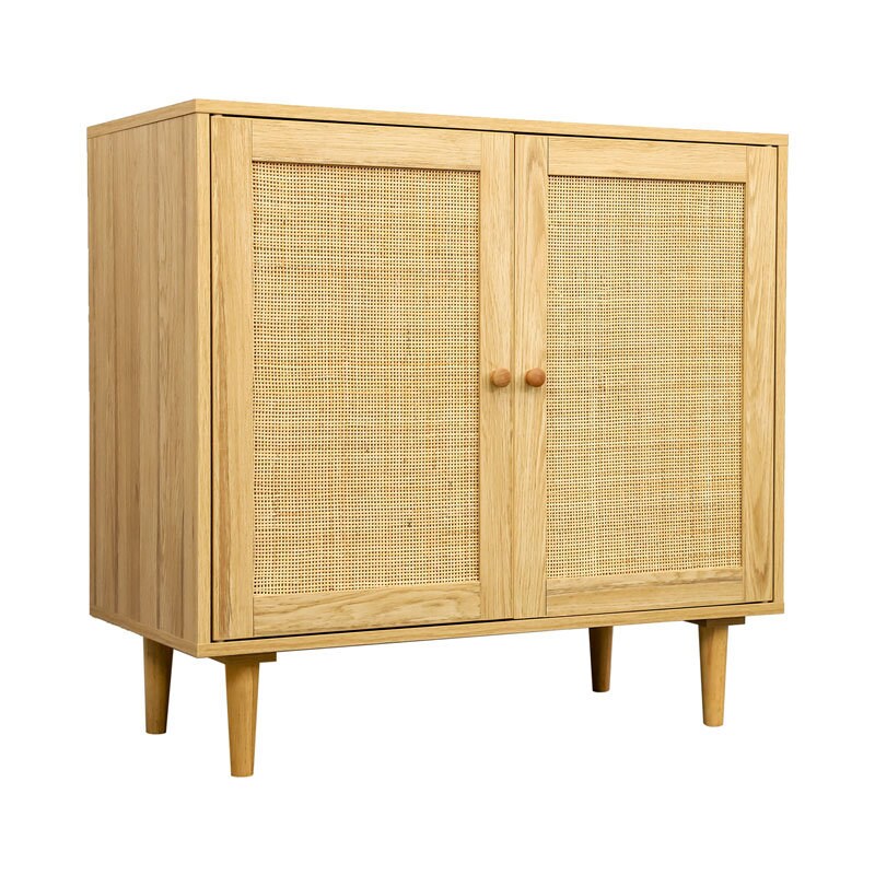 Chic Rattan Storage Cabinet - 50.0 | Stylish Organization