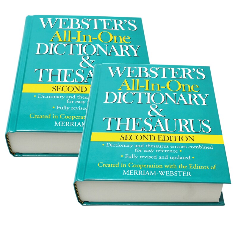 Websters All In One Dictionary And Thesaurus Second Edition Pack Of 2 Michaels 1769