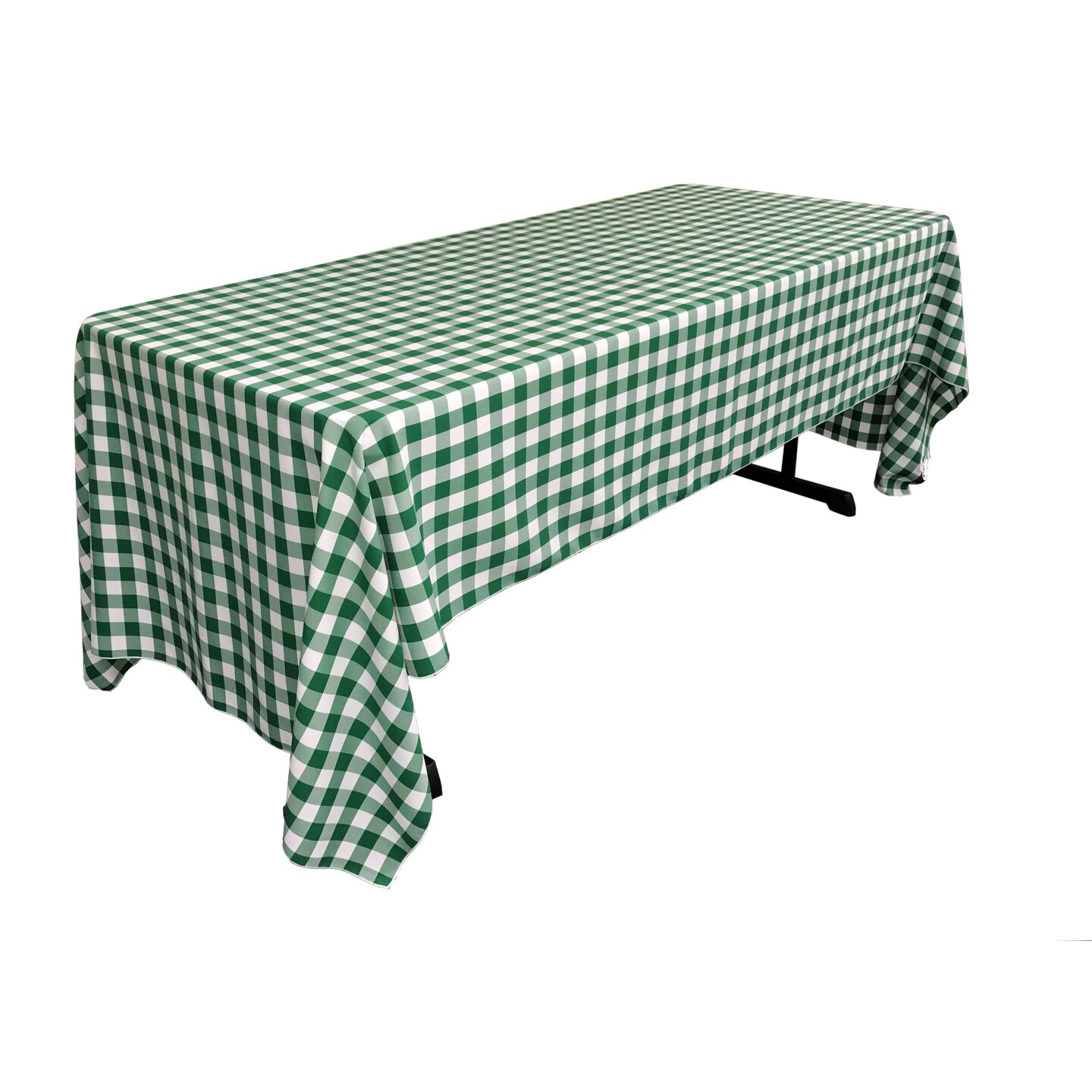Polyester Gingham Checkered 60 By 120-inch Rectangular Tablecloth