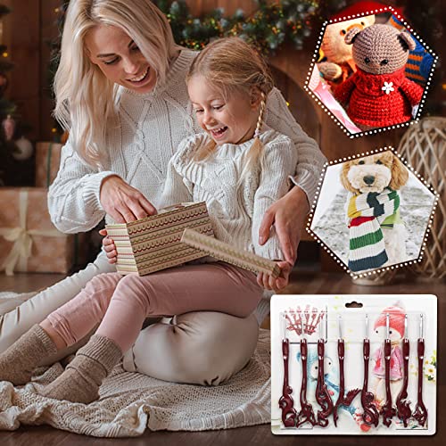Crochet Kit Animals Crochet Hooks, 7.4&#x27;&#x27; Aluminum Crochet Needles for Crocheting, Crochet Hook Set Ergonomic Knitting Hooks for Crochet Yarn Craft, Crochet Set Premium Knitting Crochet Supplies