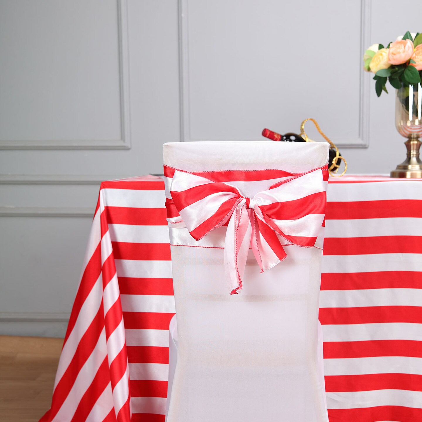 Satin Stripe Chair Sashes Wedding Party Reception