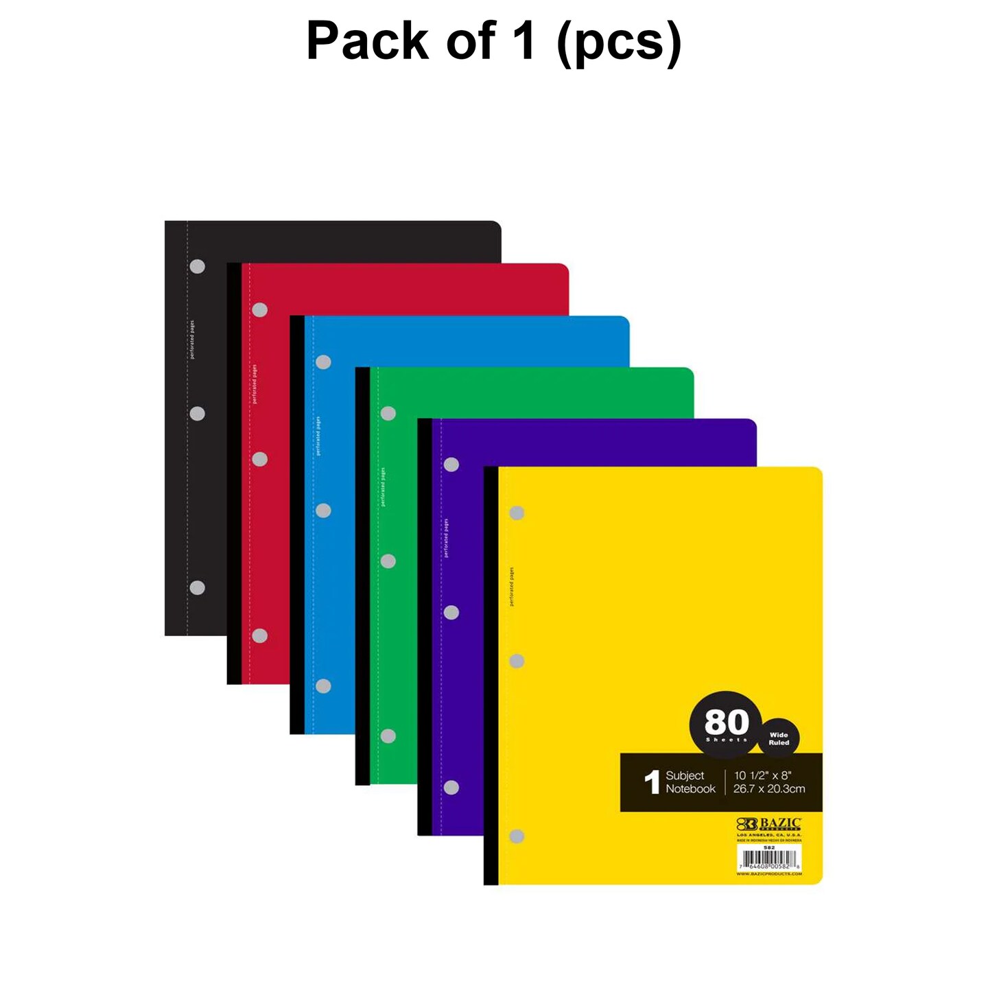 Wireless Notebook W/R 1-Subject 80 Ct | MINA&#xAE;