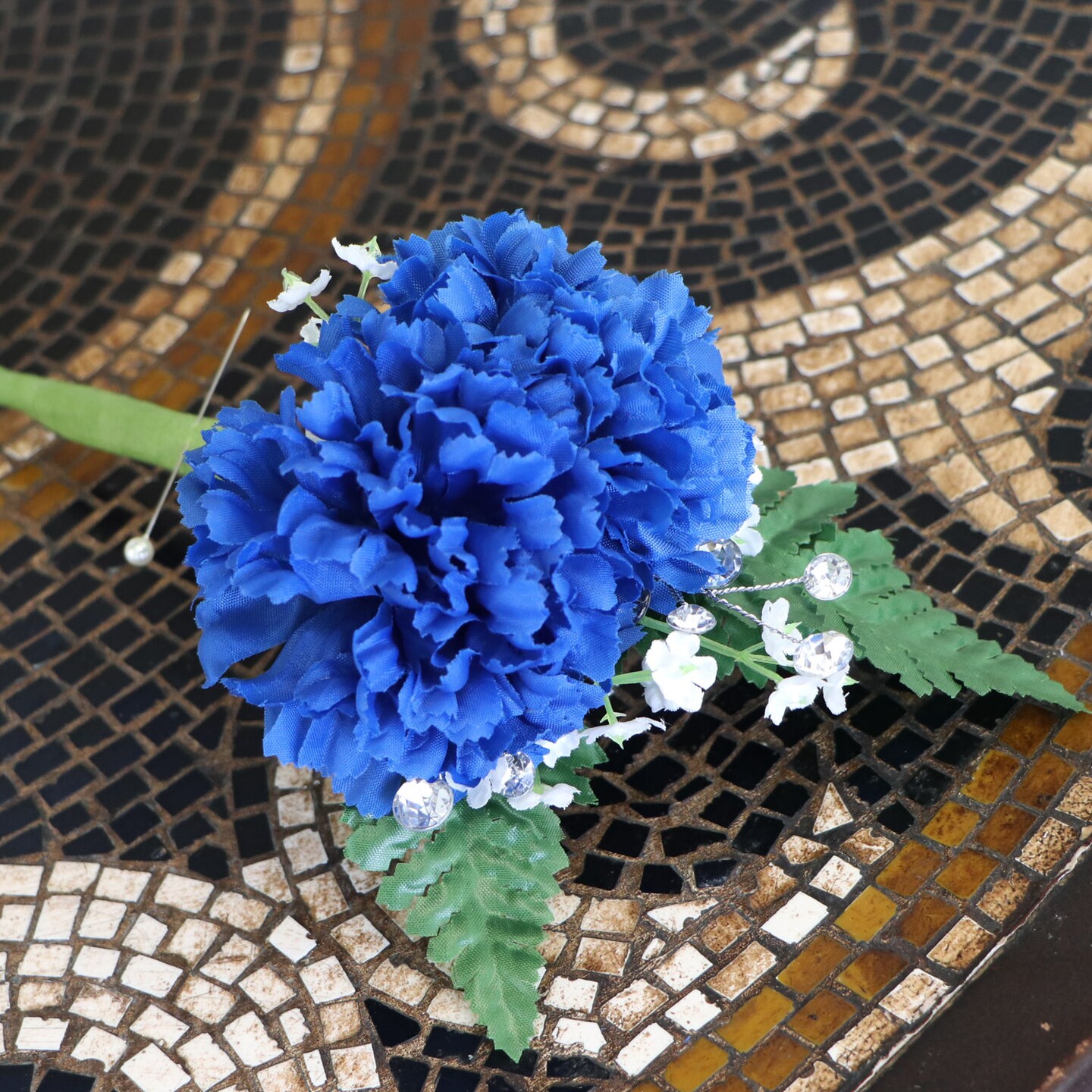 100-Pack: Royal Blue Carnation Picks, 5&#x22; Stems, 3.5&#x22; Wide by Floral Home&#xAE;, Floral Home by Artificial Flowers